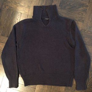 Sisley Italian Knit Slim Fit V-Neck Euro Sweater